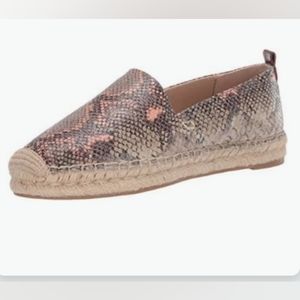 Sam Edelman women's shoes snakeprint espadrilles leather Khloe size 6.5